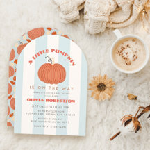 Chuva de Bebê Menino Little Pumpkin Blue Stripes