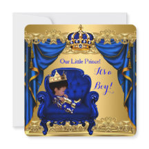 Chuva de Bebê Menino Pequeno Príncipe Azul Real Do