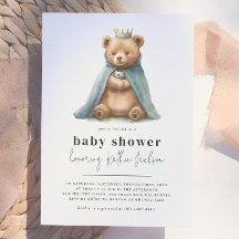 Chuva de Bebê Menino Principezinho Urso Teddy Real