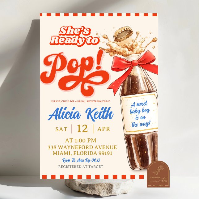 Convites Chuva de Bebê Menino Tema Azul Retro, Bebê Pronto  (Criador carregado)