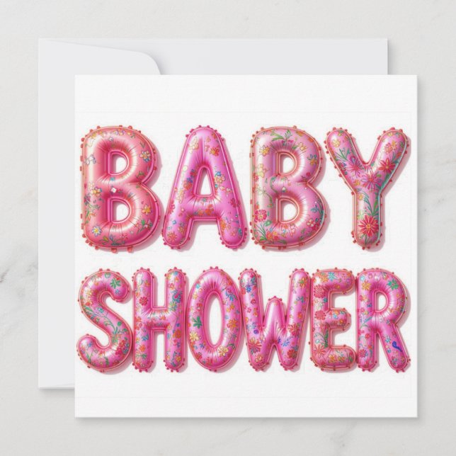 Convites Chuva de bebê nascimento (Frente)