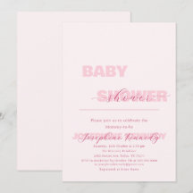 Chuva de Bebê Neutra Rosa Minimalista Elegante