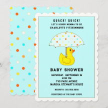 Chuva de Bebê Pato Com Guarda-Chuva