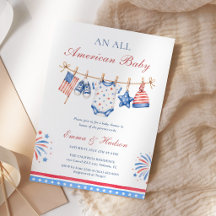 Chuva de Bebê Patriótica Americana no Dia 4 de Jul