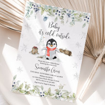 Chuva de Bebê Pinguim de Inverno