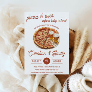 Convites Chuva de Bebê: Pizza & Cerveja Antes da Chegada do