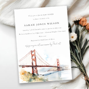 Convites Chuva de Bebê Ponte Golden Gate de São Francisco