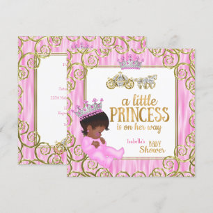 Convites Chuva de Bebê Princesa Étnica Carruagem de Cavalo 