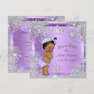 Convites Chuva de Bebê Princesa Lilac Wonderland Étnico
