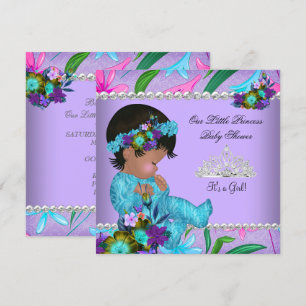 Convites Chuva de Bebê Princesa Menina Rosa Azul Turquesa R