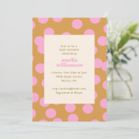 Chuva de Bebê Rosa Dourado com Bolinhas Retrô Mode