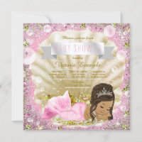 Chuva de Bebê Sereia Étnica Pérola Rosa