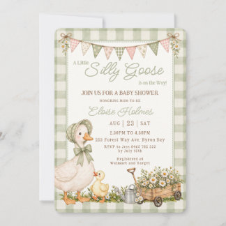 Convites Chuva de Bebê Silly Goose Neutro em Gênero