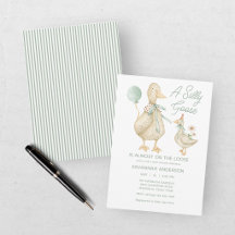 Chuva de Bebê Silly Goose Verde