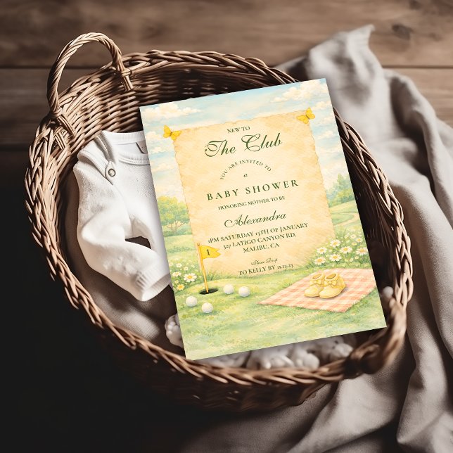 Convites Chuva de Bebê Storybook Golf (Criador carregado)