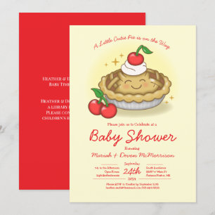 Convites Chuva de Bebê Torta de Cereja