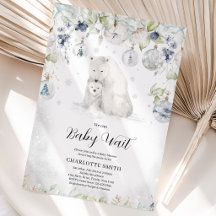 Chuva de Bebê Urso Polar de Inverno