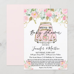 Convites Chuva de Bebê Virtual Drive By Baby Shower