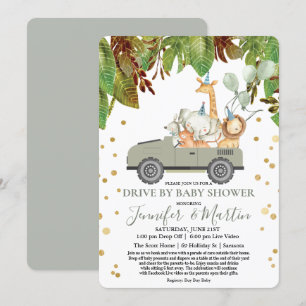 Convites Chuva de Bebê Virtual Drive By Baby Shower