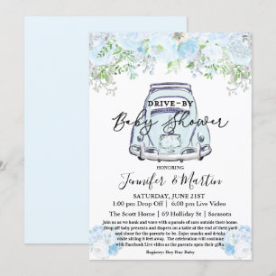 Convites Chuva de Bebê Virtual Drive By Baby Shower