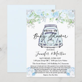 Convites Chuva de Bebê Virtual Drive By Baby Shower