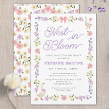 Chuva de Bebê Wildflower Goose Ninho em Flor