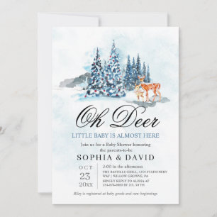 Convites Chuva de Bebê Woodland Hills Oh Deer
