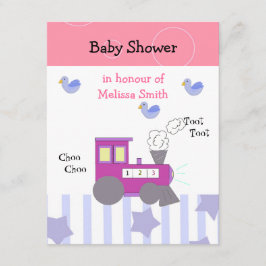 Convites Chuva de Bençãos Baby Shower Trem