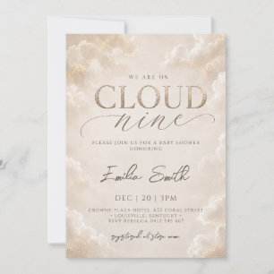 Convites Chuva de Bençãos Bege Neutro Baby Shower