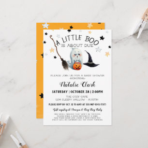 Convites Chuva de Boo Baby Shower Abóbora Fantasma Hallowee