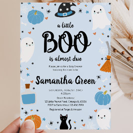 Convites Chuva de Boo Baby Shower Azul