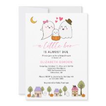 Chuva de Boo Baby Shower Código QR Fantasma de Hal