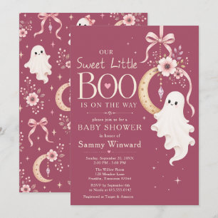 Convites Chuva de Boo Floral Baby Shower
