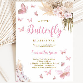 Convites Chuva de Borboletas Boho Baby Shower
