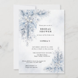 Convites Chuva de Branco Inverno Bridal Shower