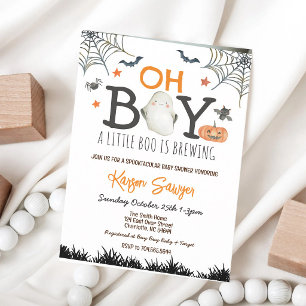 Convites Chuva de Bruxas no Baby Shower de Halloween Oh Men