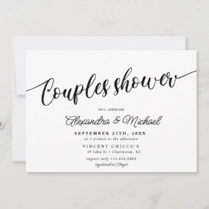 Convites Chuva de Casal Elegante