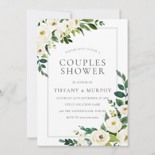 Convites Chuva de Casal Floral Linda Maravilhosa Elegante