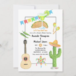 Convites Chuva de Casal Taco de Festa Mexicana 'bout Amor