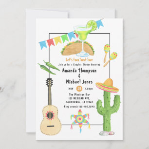Convites Chuva de Casal Taco de Festa Mexicana 'bout Amor