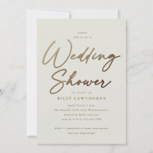 Convites Chuva de Casamento de Casais com Roteiro de Ouro S