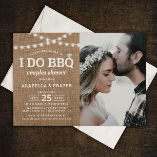 Convites Chuva de Casamento de Casais Rustico I Do BBQ