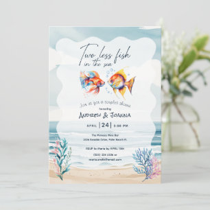 Convites Chuva de Casamento de Casal Dois Peixes Menos No M