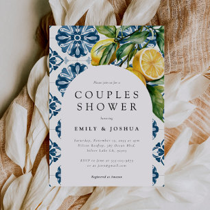 Convites Chuva de Casamento de Limão Cítrico Positano Itali