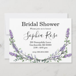 Convites Chuva de casamento Lavanda e Eucalipto