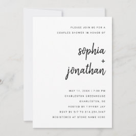 Convites Chuva de Casamento Minimalista Moderna | Casais