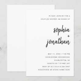 Convites Chuva de Casamento Minimalista Moderna | Casais