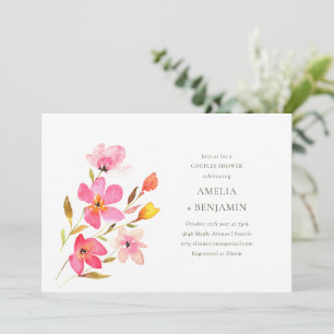 Convites Chuva de Casamento Personalizada com Flor Silvestr