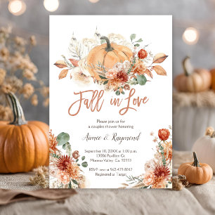 Convites Chuva de Casamento Rústica Marfim Floral de Outono