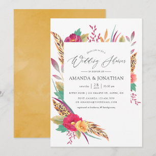 Convites Chuva de casamento safari em aquarela